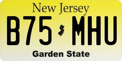 NJ license plate B75MHU