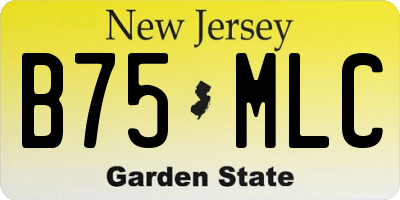 NJ license plate B75MLC