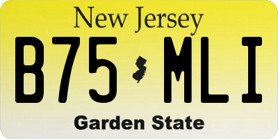 NJ license plate B75MLI