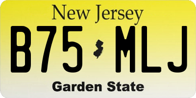 NJ license plate B75MLJ