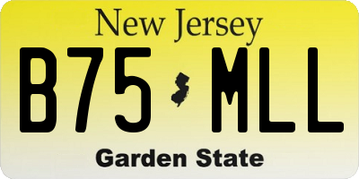 NJ license plate B75MLL