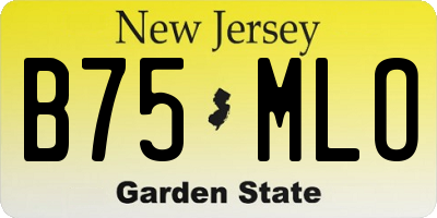 NJ license plate B75MLO