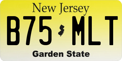 NJ license plate B75MLT