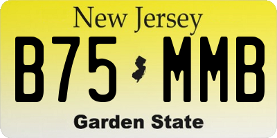 NJ license plate B75MMB