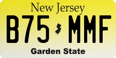 NJ license plate B75MMF