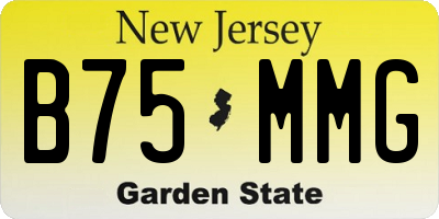 NJ license plate B75MMG