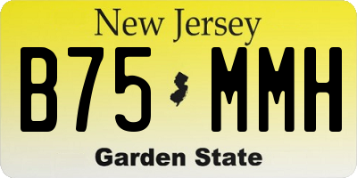 NJ license plate B75MMH