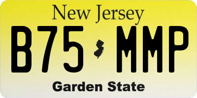 NJ license plate B75MMP