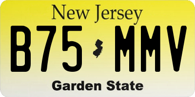 NJ license plate B75MMV