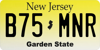 NJ license plate B75MNR