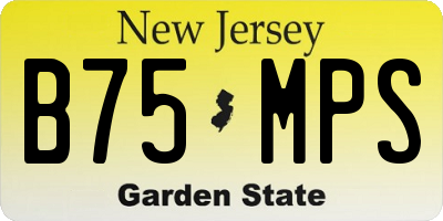 NJ license plate B75MPS