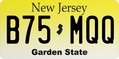 NJ license plate B75MQQ