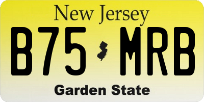 NJ license plate B75MRB