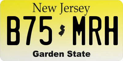 NJ license plate B75MRH
