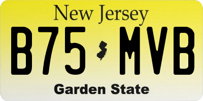 NJ license plate B75MVB