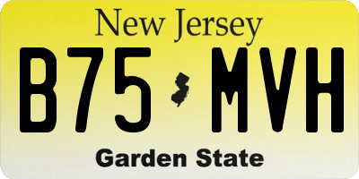 NJ license plate B75MVH