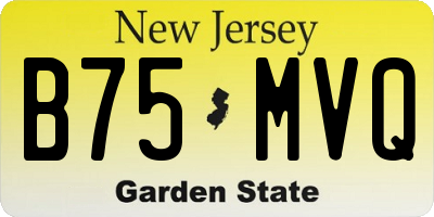 NJ license plate B75MVQ