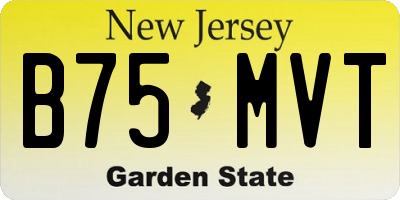 NJ license plate B75MVT