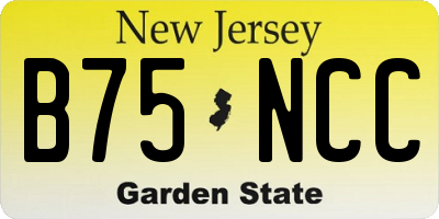 NJ license plate B75NCC