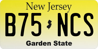 NJ license plate B75NCS