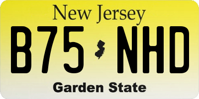 NJ license plate B75NHD