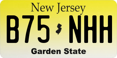 NJ license plate B75NHH