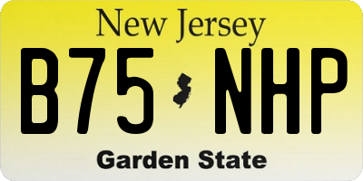 NJ license plate B75NHP