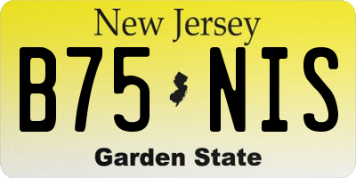 NJ license plate B75NIS