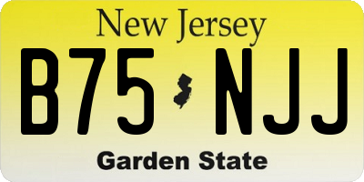 NJ license plate B75NJJ