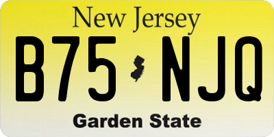 NJ license plate B75NJQ