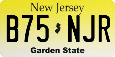 NJ license plate B75NJR