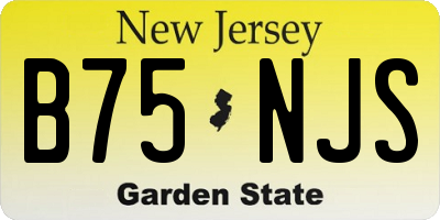NJ license plate B75NJS