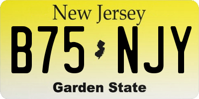 NJ license plate B75NJY