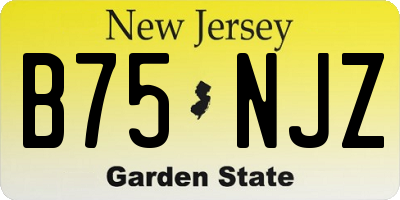 NJ license plate B75NJZ