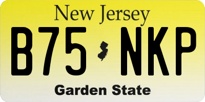 NJ license plate B75NKP