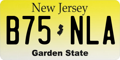 NJ license plate B75NLA