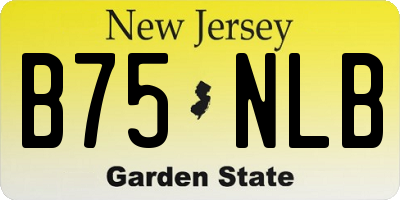 NJ license plate B75NLB