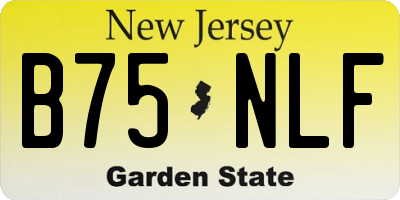NJ license plate B75NLF