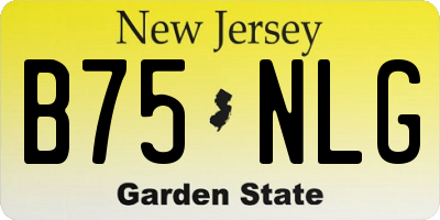 NJ license plate B75NLG