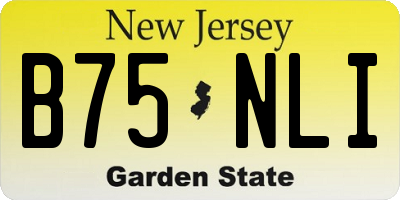NJ license plate B75NLI