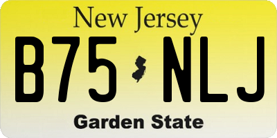 NJ license plate B75NLJ