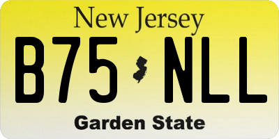 NJ license plate B75NLL