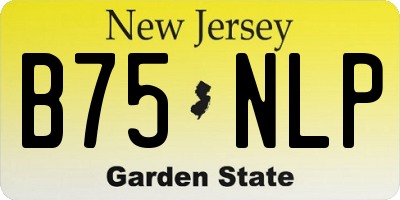 NJ license plate B75NLP