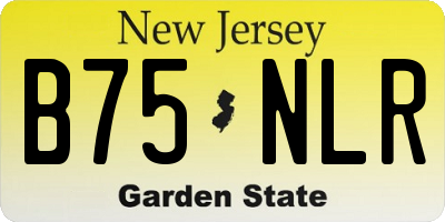 NJ license plate B75NLR