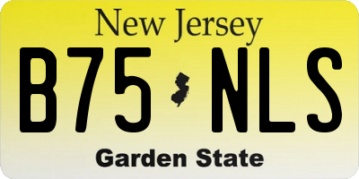 NJ license plate B75NLS