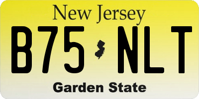 NJ license plate B75NLT