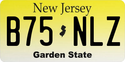 NJ license plate B75NLZ