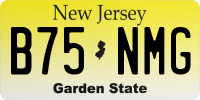 NJ license plate B75NMG