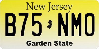 NJ license plate B75NMO