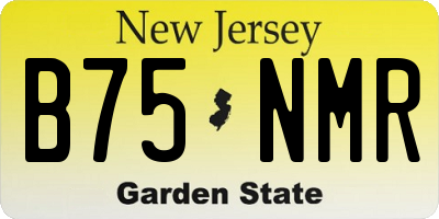 NJ license plate B75NMR